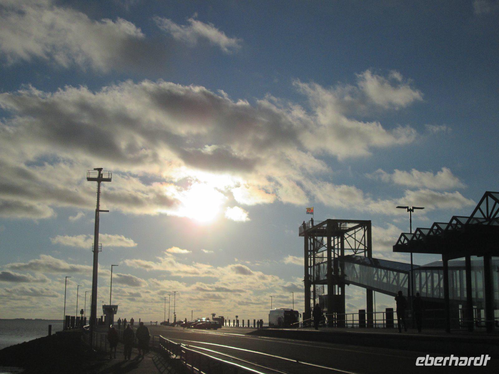 Fährhafen Dagebüll in der Abendstimmung