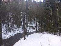 Blick hinaus während der Fahrt.