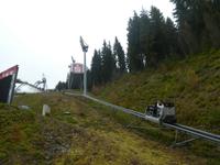 Bergauffahrt mit der WieLi-Erlebnisbahn zum Schanzenturm