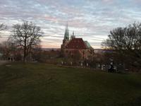 Erfurt, Blick von der Zitadelle auf den Mariendom