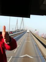 Fahrt über die Köhlbrandbrücke - Hamburg