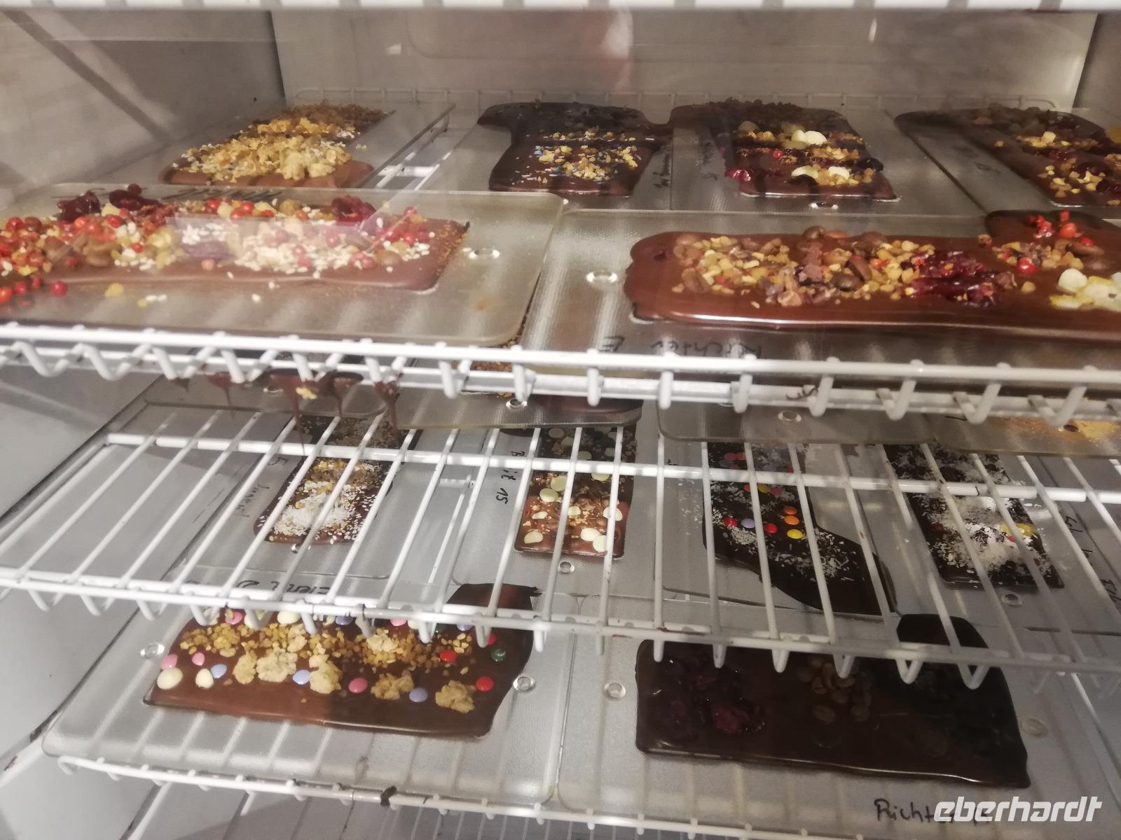 Unsere hübschen Schokoladen im Chocoversum in Hamburg