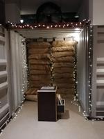 Kakaobohnentransport als Darstellung im Chocoversum in Hamburg