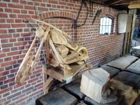 während der Führung durch die Windmühle, im Sägewerk