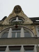 Kopf der Hygiea in Koblenz,Haus in der Firmungsstrasse, sie ist die Göttin der Gesundheit, früher befand sich in dem Haus eine Drogerie