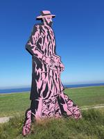 Wanderung entlang der Hohen Küste zwischen Wustrow und Ahrenshoop (Skulptur Paul Müller-Kaempff auf dem Bakelberg)