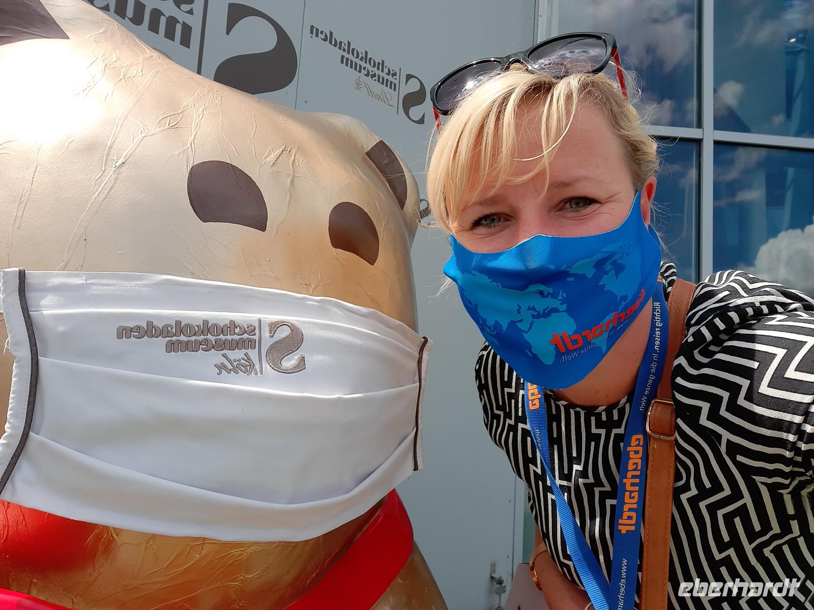 Flusskreuzfahrt A-ROSA • Franzi vor dem Schokoladen-Museum in Köln