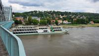 Elbdampfer am Blauen Wunder in Dresden