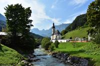 Ramsau - Malerwinkel - Blick zur Pfarrkirche St. Sebastian