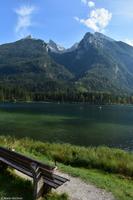 Himtersee - Blick zur Schärtenspitze, rechts davon schaut die Blaueisspitze heraus, ganz rechts Kleinkalter und Hochkalter (2.608 m)