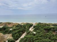 Leuchtturm Darßer Ort (Blickrichtung West) - Aussicht auf Dünen, Weststrand und Meer