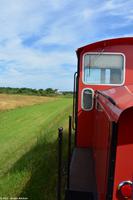 Mit der Inselbahn vom Hafen Langeoog in den Ort Langeoog