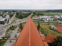 Rostock, mit Blick auf die Stadt und die St. Petrikirche