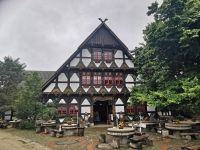 Typisches Niedersächsisches Traditionshaus im Mühlenpark Gifhorn
