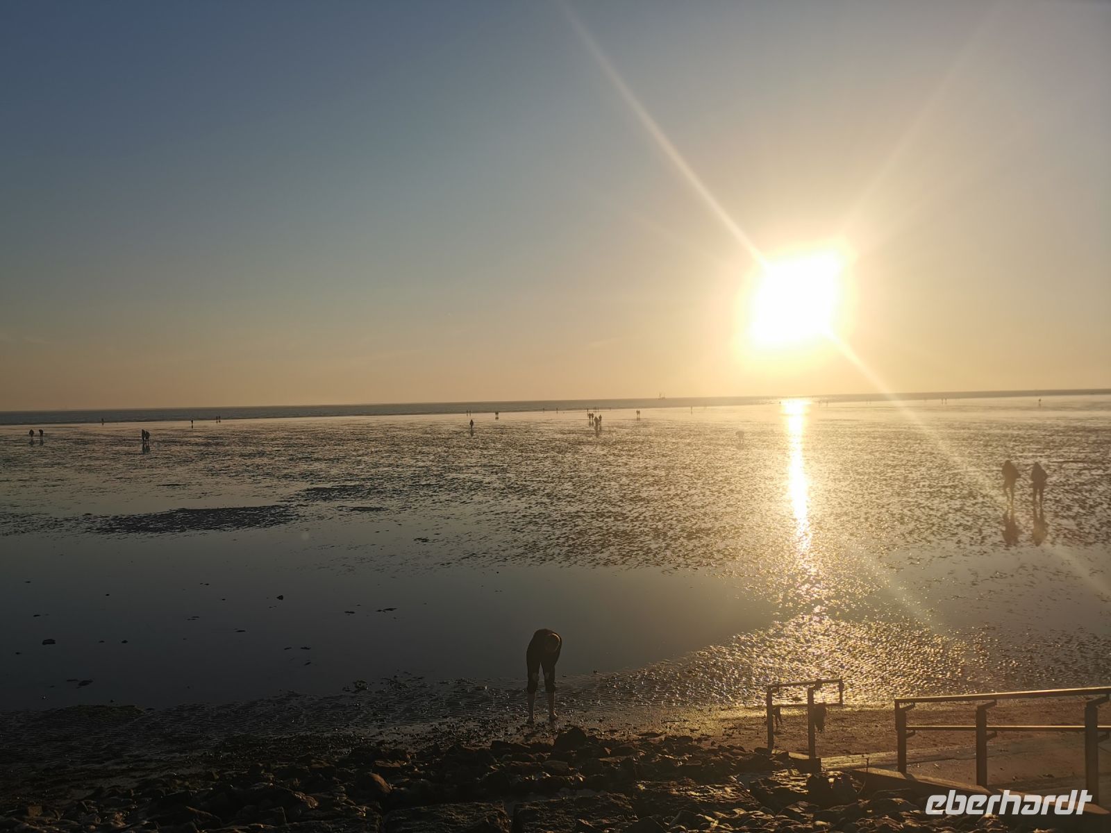 Blick vom Hotel aus auf die Nordsee, Büsum