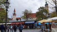 leider Regen auf dem Viktualienmarkt München