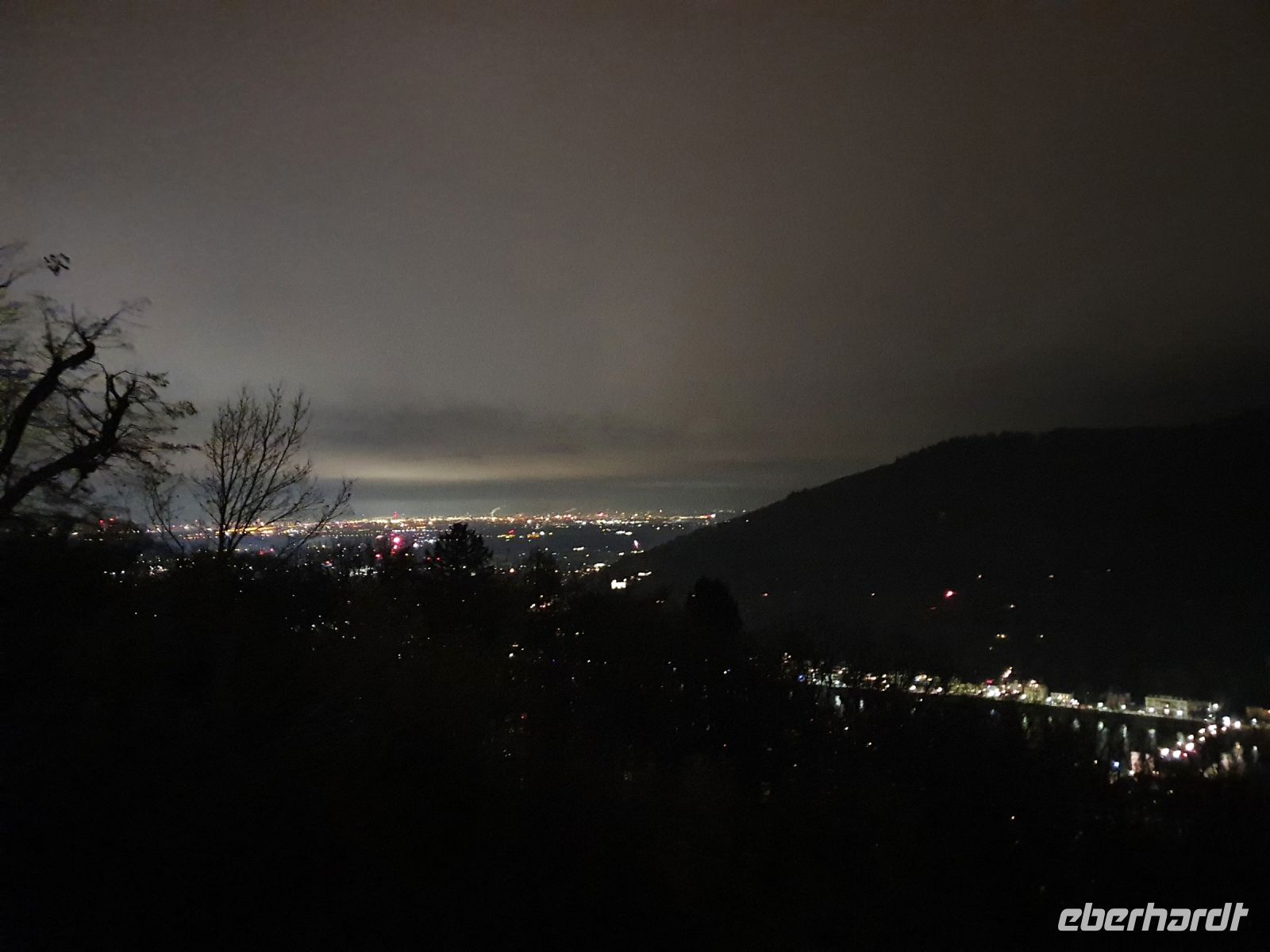 Blick auf Heidelberg zu Silvester