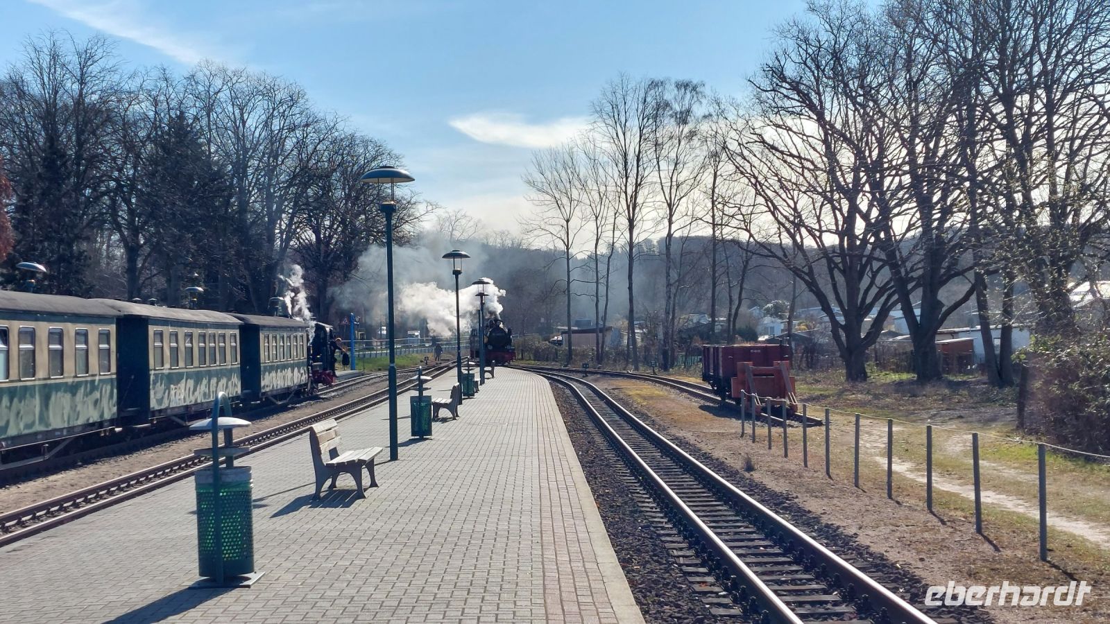 da kommt der Zug Richtung Putbus