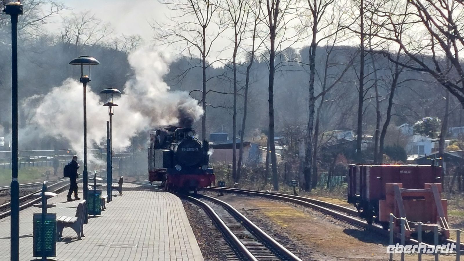die Lok wechselt die Züge