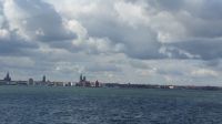 Blick über den Strelasund nach Stralsund