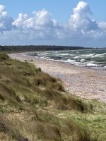 einsamer Strand zum Steinesammeln 