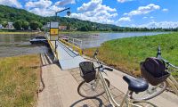 Fahrradtour auf dem Elberadweg - An der Elbfähre Niederpoyritz