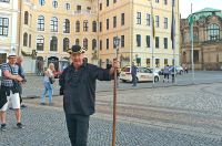 Nachtwächter vorm Taschenbergpalais in der Altstadt von Dresden
