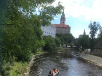 Blick auf das Schloss in Krumau