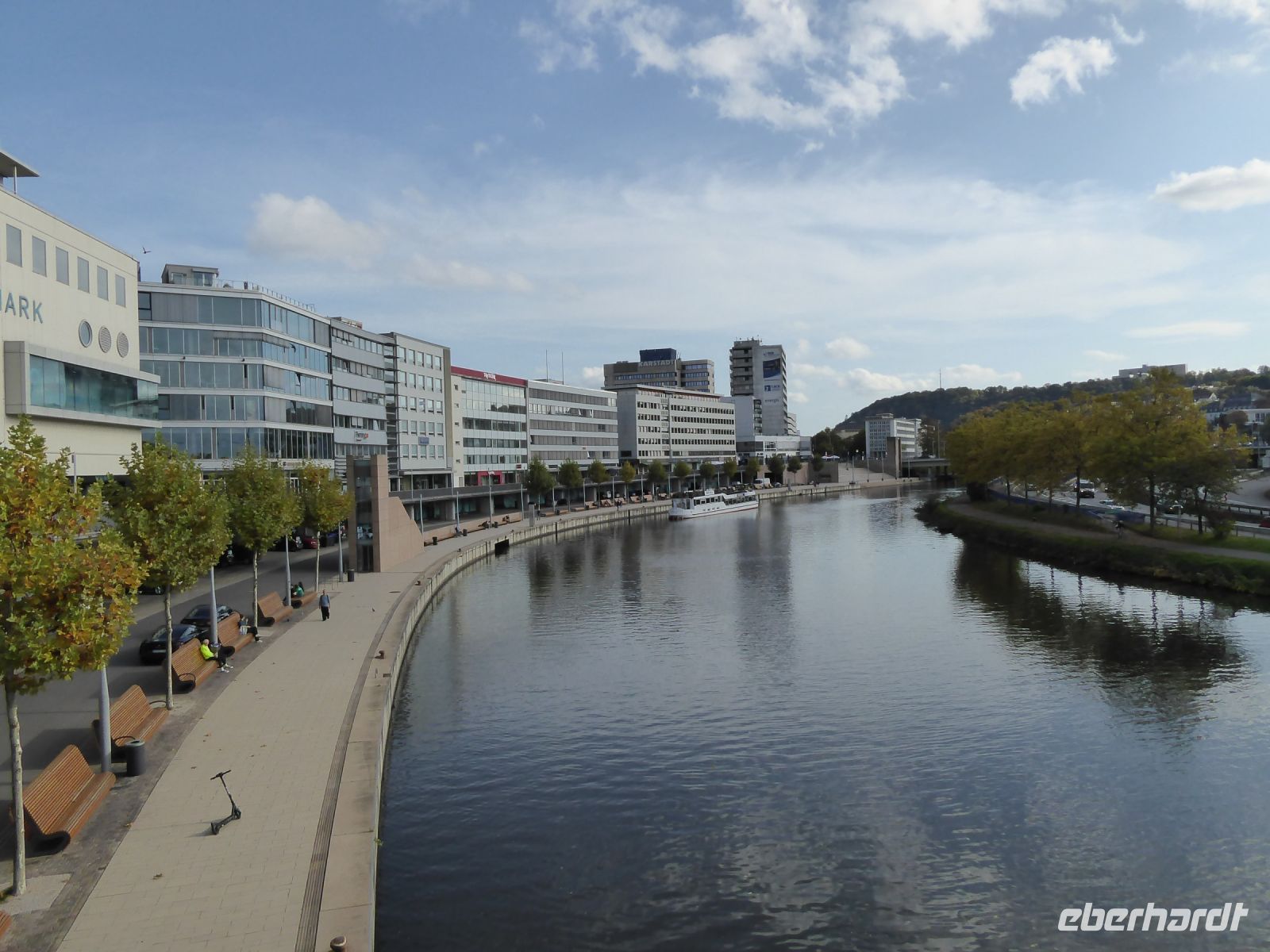 Tag 1 Stadtspaziergang in Saarbrücken, Saarpromenade 