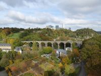 Tag 3 Luxemburg, Blick über das Pfaffental zum Kirchberg