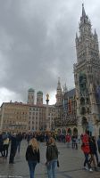 München - Marienplatz mit Rathaus und Frauenkirche