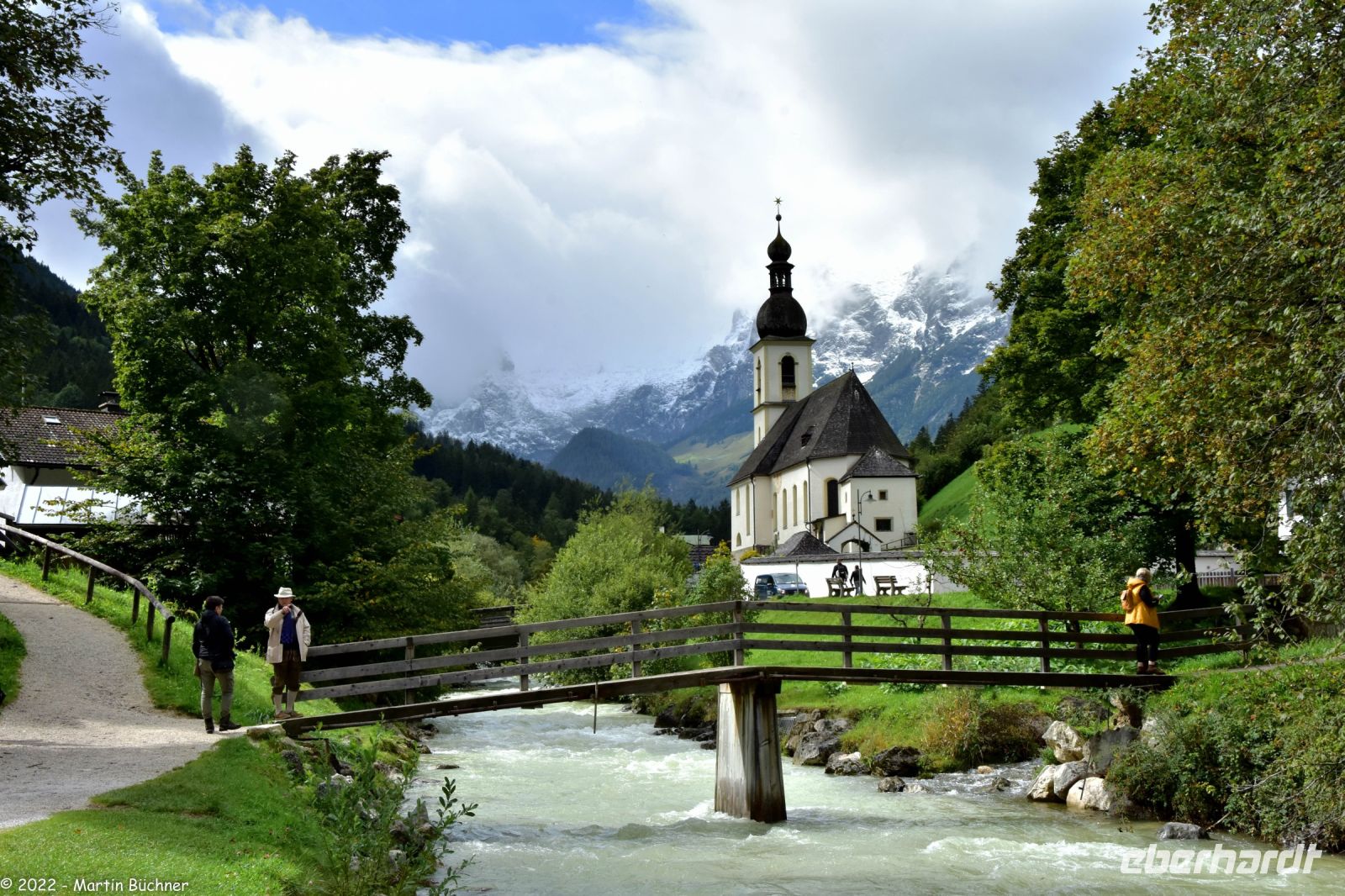 Malerwinkel - Ramsau bei Berchtesgaden - Pfarrkirche St. Sebastian vor der Reiteralm
