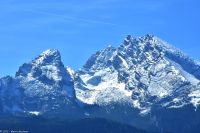 Brotzeit im Alpengasthof Hochlenzer - Panoramablick auf die Watzmann-Gruppe (Watzmannfamilie)