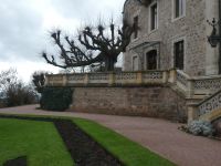 Blick auf die Frühstücksterasse