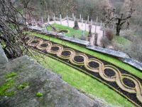 ein Schmuckbeet von oben betrachtet