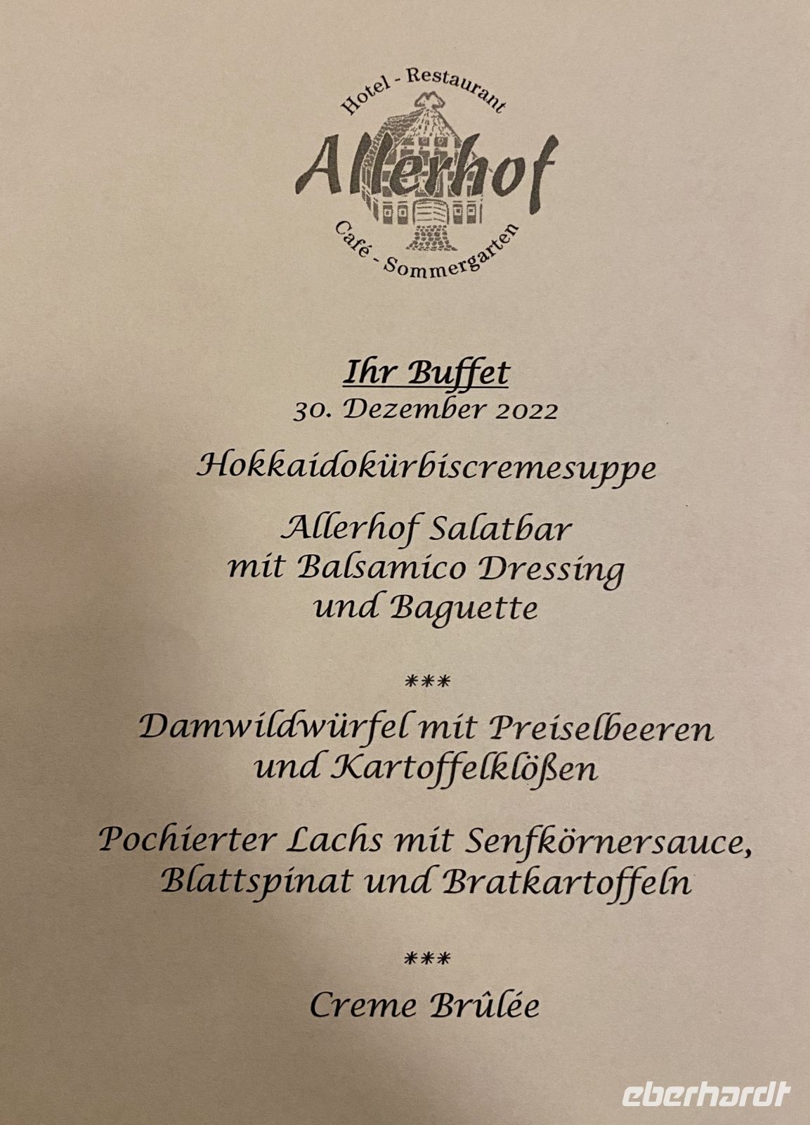 Tag 2 - Unser Buffet im Hotel Allerhof