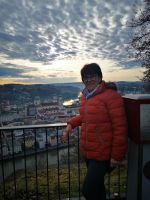 Ausblick von Feste Oberhaus auf Passau und die Wallfahrtskirche Mariahilf
