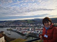 der Zusammenfluß der Flüsse Inn,ILz und Donau ist nur teilweisezu erkennen