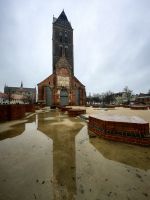 Sankt Marienkirchturm in Wismar, das Kirchenschiff wurde zu DDR Zeiten gesprengt