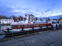 Unser Ausflugsschiff für die Hafenrundfahrt in Warnemünde