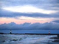 Abendstimmung in Warnemünde am Strand