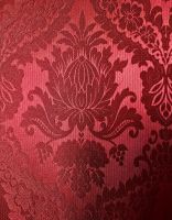 Die schönen Stofftapeten im Schloß wurden in Plauen in Auftrag gegeben