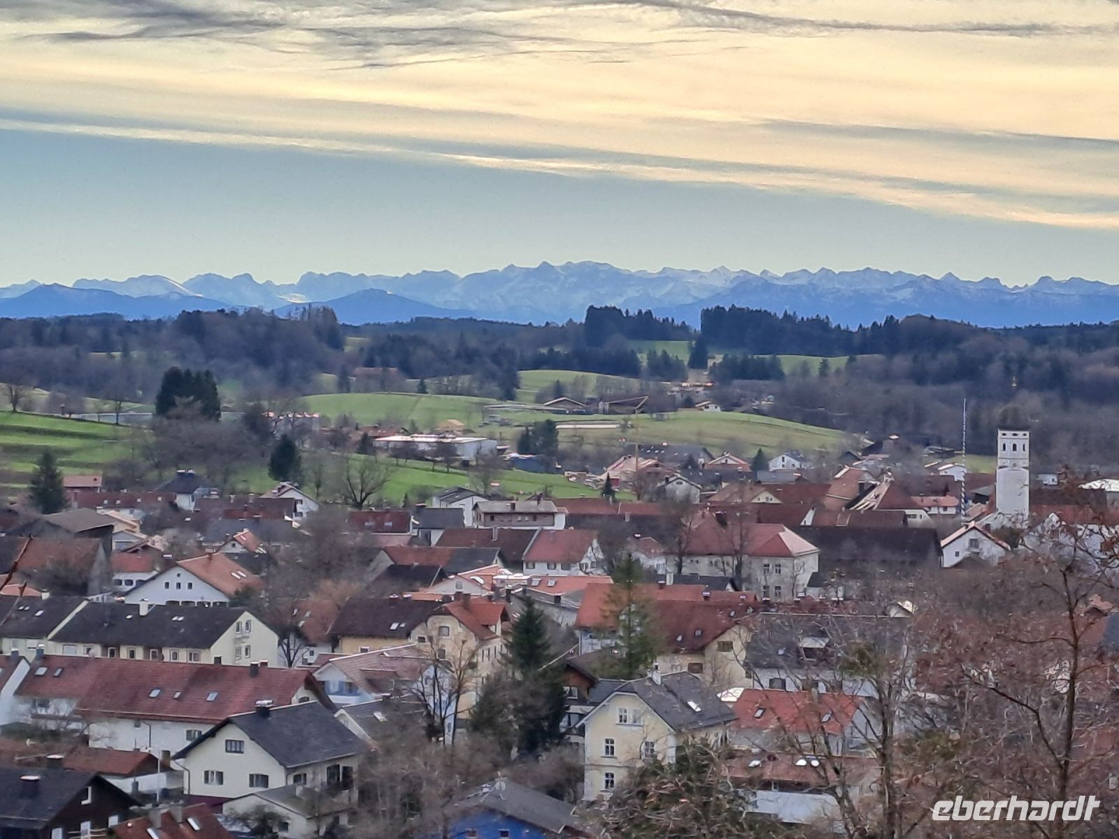 Blick vom Klostergarten auf das Wettersteingebirge