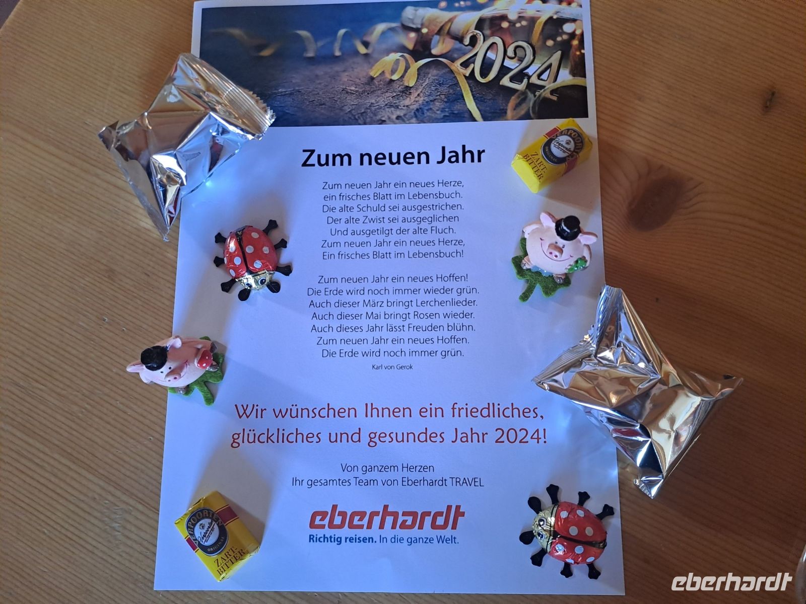 Glückwünsche zum Neuen Jahr 2024