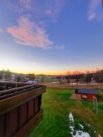 Sonnenuntergang am Hotel