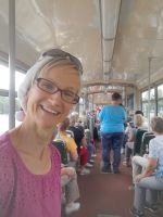 In der historischen Straßenbahn Potsdam