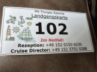 MS Thurgau Saxonia - Landgangskarte