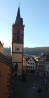 Tag 5 Blick auf die Stiftskirche in Wertheim 