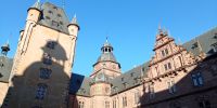 Tag 5 Blick auf den Innenhof des Schloss Johannesburg in Aschaffenburg 