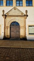 2024_Weihnachtsreise_Dresden: Freiberg - Obermarkt, Portal aus dem 16. Jahrh.